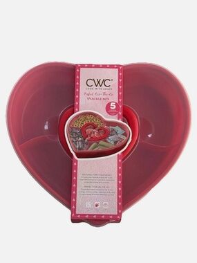 Heart-Shaped Snackle Box - Red